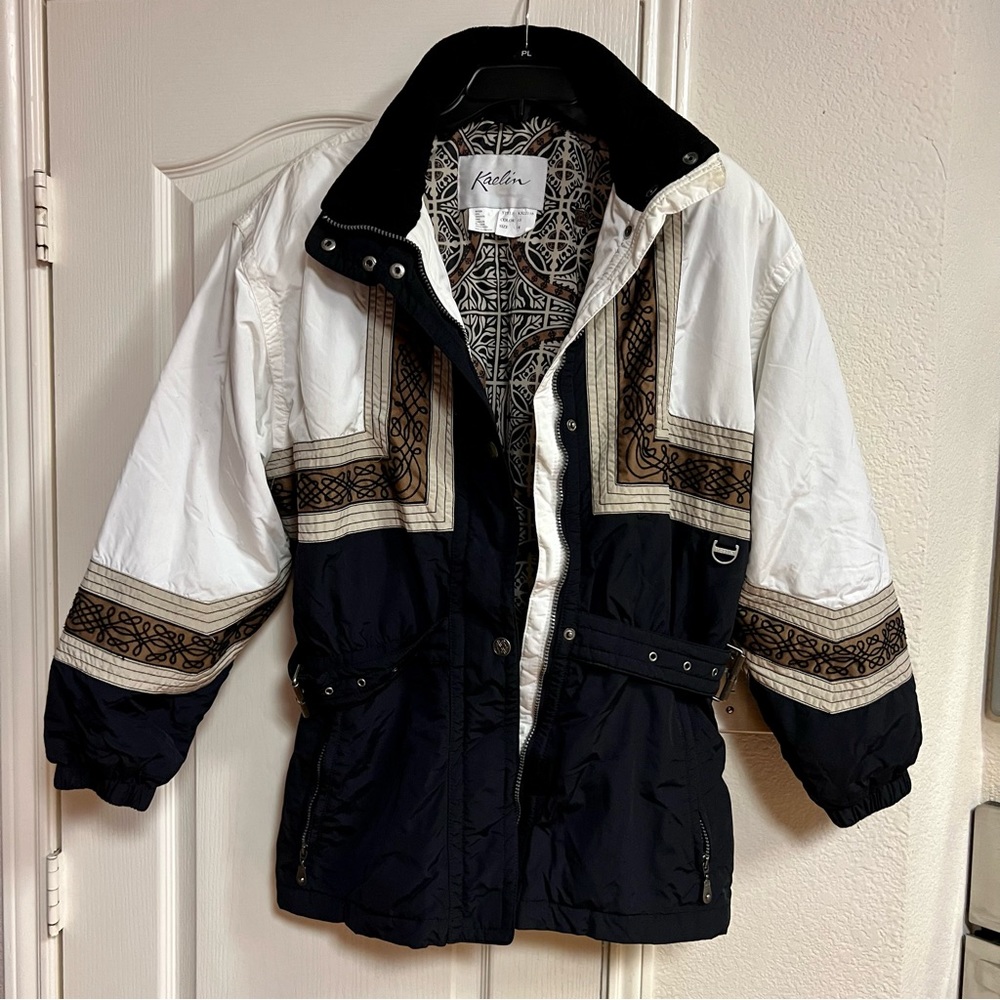 Super Cozy Southwestern Design Ski Jacket, size 14